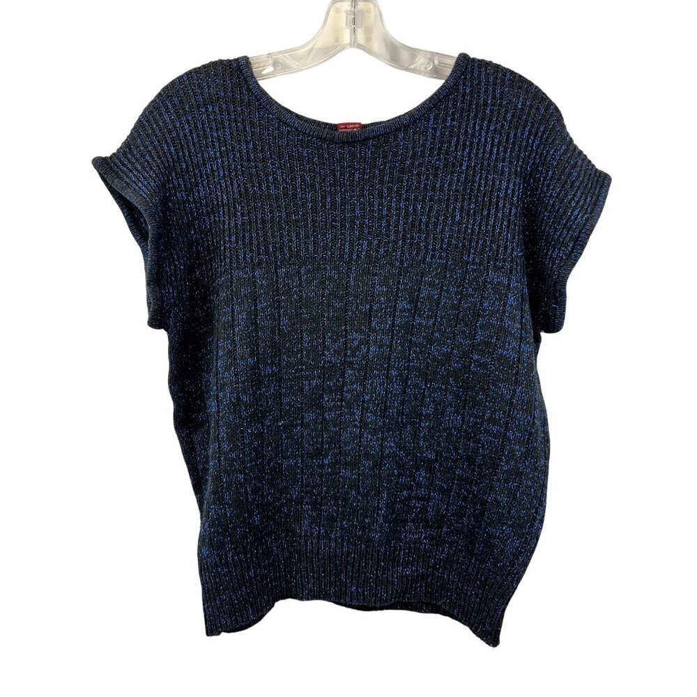 Charisma II Women’s Cap Sleeve Sweater Black/Blue Size 38
